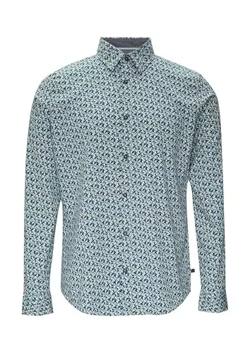 s.Oliver Herren Hemd Langarm Allover Print Modell 2152500