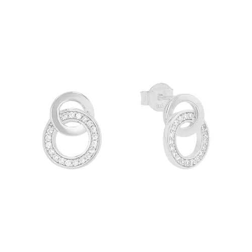 s.Oliver Ohrstecker 925 Sterling Silber mit Zirkonia und Süßwasserzuchtperle