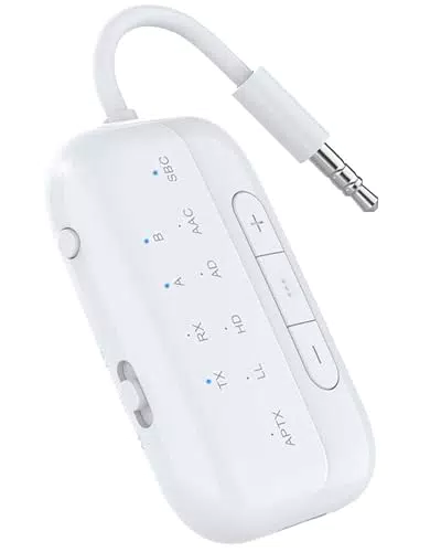 SANOTO Bluetooth Adapter 2-in-1: Transmitter & Empfänger für Audio-Geräte