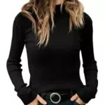 Saodimallsu Rollkragenpullover Damen Herbst Winter Lässig Feinstrick Sweater