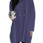 SENBATU Oversize Pullover Damen mit Kapuze und Taschen – Lässiges Sweatshirt