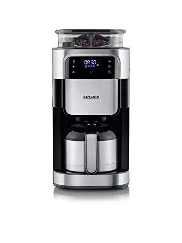 SEVERIN Filterkaffeemaschine KA 4814 mit Edelstahl-Mahlwerk und Thermokanne
