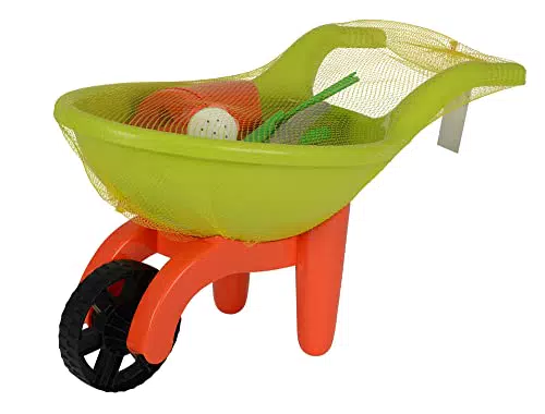 Simba Schubkarre mit Gartenwerkzeug für den Sandkasten - 49 cm