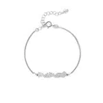 SINGULARU Armband Mama Heart aus 925 Sterlingsilber mit Rhodiumbeschichtung