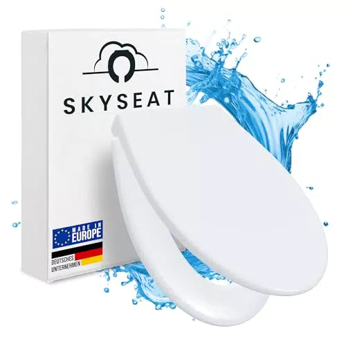 SKYSEAT WC Sitz Oval mit Absenkautomatik und antibakterieller Oberfläche