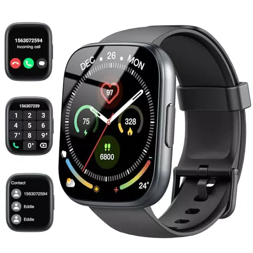 Smartwatch Fitness Tracker mit Telefonfunktion, IP68, 110+ Sportmodi für iOS/Android