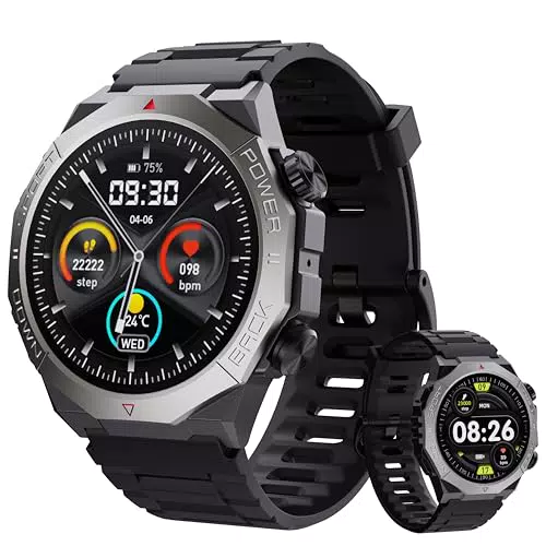 Smartwatch Herren mit Telefonfunktion, 1.39" HD Fitness Tracker, IP68 wasserdicht