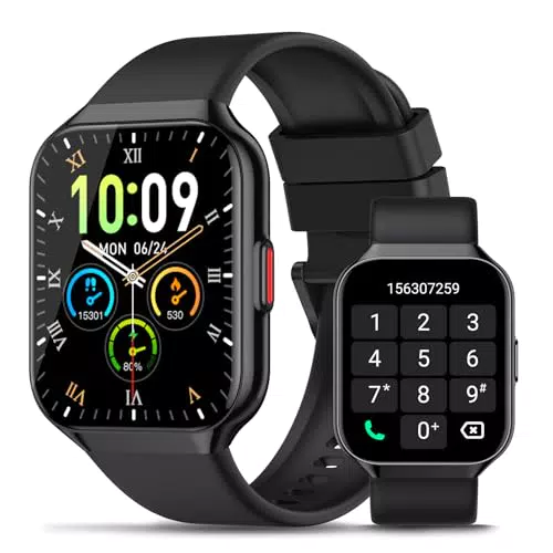 Smartwatch Herren mit Telefonfunktion, Herzfrequenz- und Schlafmonitor, IP68, Alexa