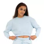 SMILODOX Damen Sweatshirt Amelia, Oversize Crop Pullover für Sport & Freizeit