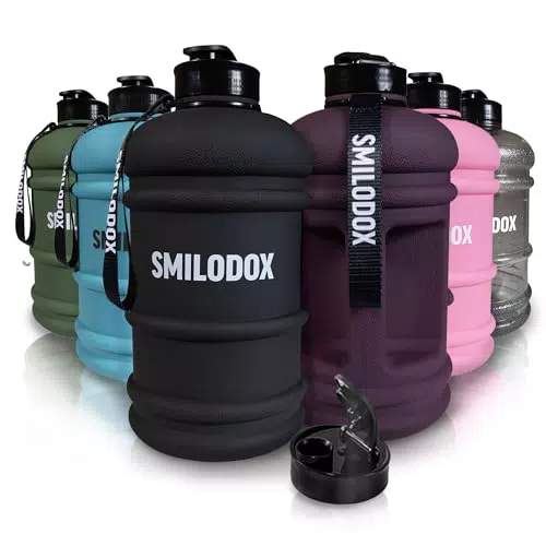 SMILODOX 1, 5L Trinkflasche Sport I Kohlensäure geeignet I Bruchfeste BPA-freie Kunststoffflasche I XL Water Bottle I Gym Trinkflasche I Sportflasche 1
