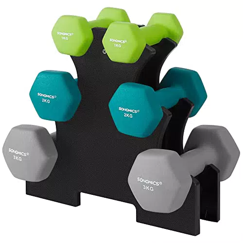 SONGMICS Kurzhantel Set mit Hantelständer für Krafttraining zu Hause - SYL612GN