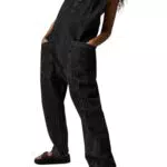 Sovoyontee Damen Casual Ärmelloses High Waist Jumpsuit Sommer 2024 mit Taschen