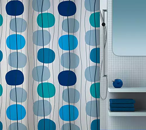 Spirella Anti-Schimmel Duschvorhang - Waschbar und wasserdicht aus Polyester