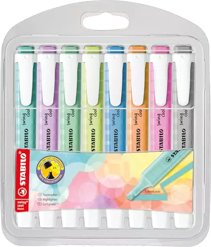 STABILO Textmarker swing cool Pastel – Hochwertige Marker für kreative Projekte