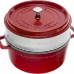 STAUB Gusseisen Bräter mit Dämpfeinsatz, Aromaregen Funktion, für alle Herdarten