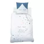 Sterne Kinderbettwäsche Set Sweet Dreams Wende Motiv Wimpern 135x200 cm