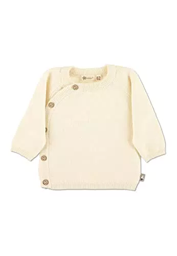 Sterntaler Kleinkind Mädchen Strickjacke Baby GOTS Strick Jacke - Strickjacke Baby - Strickjacke mit Stern und Knopfleiste - natur