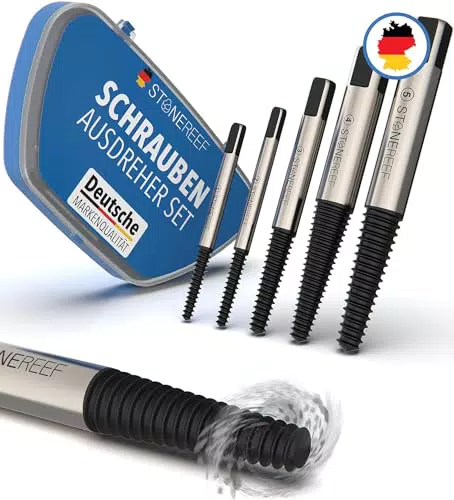 STONE REEF Schraubenausdreher Set Profi - HSS 4241 Linksausdreher Werkzeug