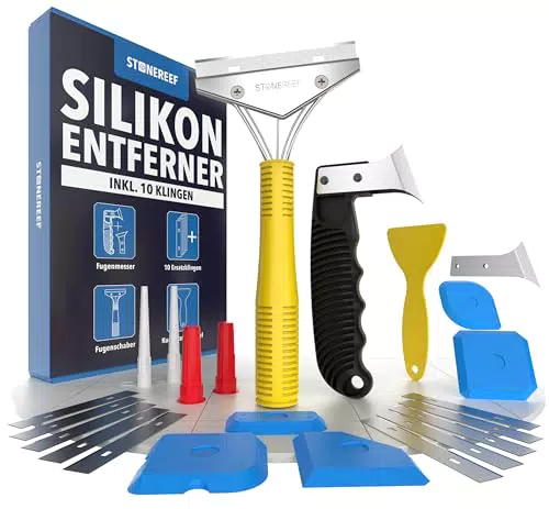STONE REEF Silikonentferner Set mit Fugenmesser und Fugenkratzer