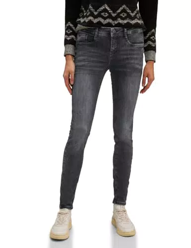 STREET ONE Damen Slim Jeanshose netwash
