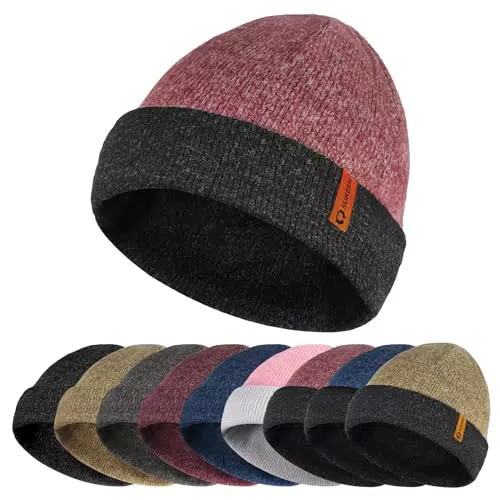Sukeen Unisex Strickmütze - Weiche Wintermütze aus Baumwolle mit Elasthan