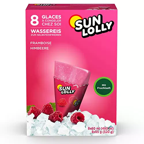Sun Lolly Wassereis Himbeere mit Fruchtsaft, laktose- und glutenfrei