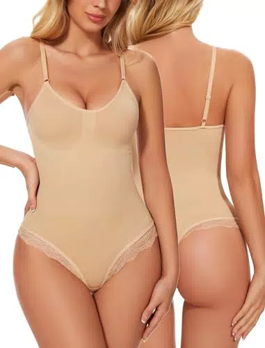 SURE YOU LIKE Shapewear Damen Bodysuit Figurformend Bauchweg Body Shaper