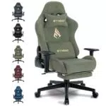 Symino Ergonomischer Gaming Stuhl mit Fußstütze und atmungsaktivem Stoff