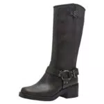 Tamaris Langschaft-Stiefel mit Blockabsatz aus veganem Material