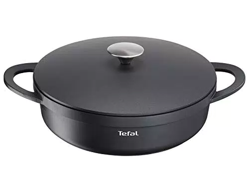 TEFAL TRATTORIA E21846 Schmortopf 24 cm, Aluguss, Gussdeckel