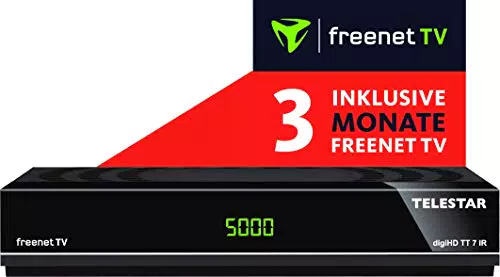 TELESTAR digiHD TT 7 IR Full HD DVB-T2/DVB-C Receiver mit 3 Monaten Freenet TV