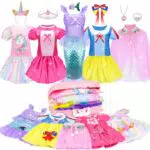 Tesok Prinzessin Kostüm für Mädchen, Cosplay und Geburtstagsgeschenke ab 3 Jahren