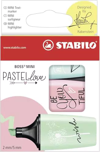 STABILO BOSS MINI Textmarker – Hochwertige Textmarker für kreative Anwendungen