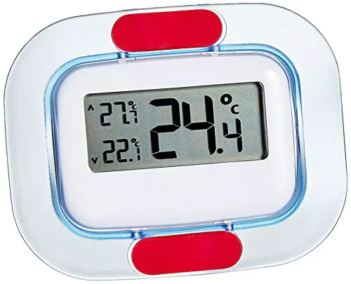TFA Dostmann Digitales Kühl-Gefrierschrank-Thermometer 30.1042 mit Höchst- und Tiefstwertanzeige