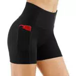The Gym People Yoga-Shorts Damen, Hohe Taille, Bauchkontrolle, Fitness