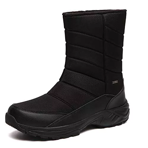 TLOLA Winterstiefel Herren Wasserdicht Gefüttert Rutschfest Trekkingschuhe