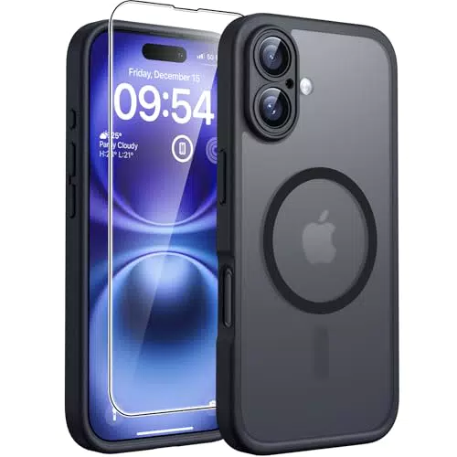 TOCOL 3 in 1 Hülle für iPhone 16 mit MagSafe und vollständigem Kameraschutz