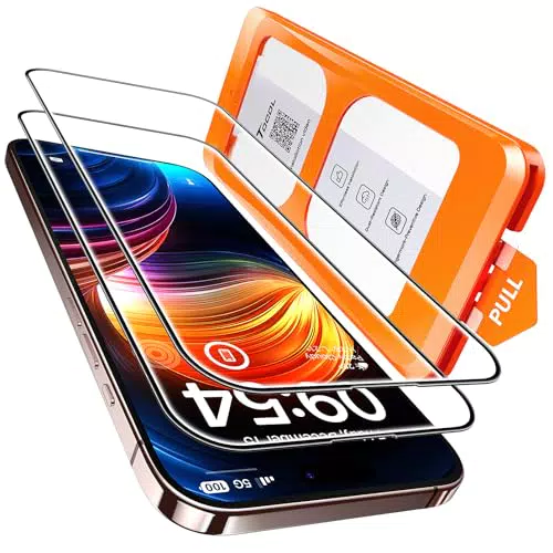 TOCOL Panzerglas für iPhone 16 Pro Max, 9H Härte, kratzfest, anti-fingerprint