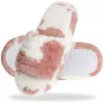 Tofern Damen Hausschuhe aus Memory Foam – Flauschige Plüsch Pantoffeln mit Anti-Rutsch Sohle