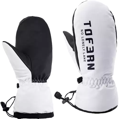 Tofern Winterhandschuhe Skihandschuhe Fäustlinge Herren Damen Wasserdicht Thermo Fleece