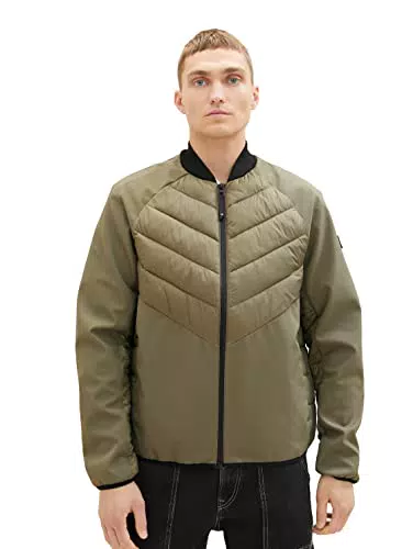 TOM TAILOR Denim Herren Hybrid Steppjacke mit Bomberkragen