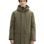TOM TAILOR Denim Herren Technical Wintermantel mit Kapuze