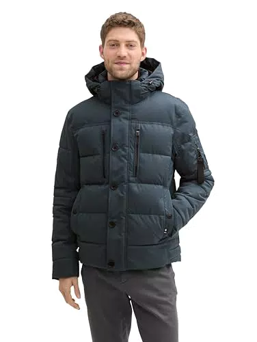 TOM TAILOR Herren Pufferjacke mit abnehmbarer Kapuze, Modell 1041323