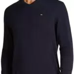 Tommy Hilfiger Herren Pullover Essential Cotton V-Ausschnitt