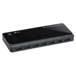 TP-Link UH700 7-Port USB 3.0 Hub mit Netzadapter und Kabel, bis zu 5 Gbit/s, Hot Swapping, für Windows, Mac OS, Linux
