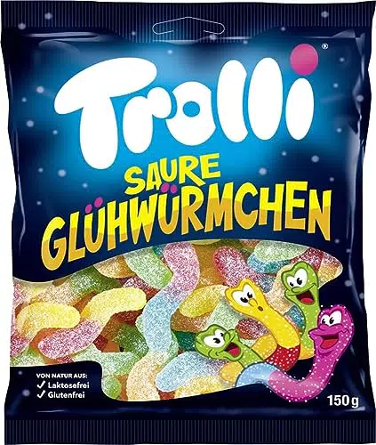 Trolli Saure Glühwürmchen - Fruchtige Gummibärchen für saure Naschkatzen