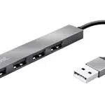 Trust Halyx Mini USB Hub 2.0 - Kompakter USB-A Adapter für PC und Laptop