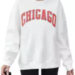 UMIPUBO Damen Sweatshirt Casual Pullover Vintage Rundhals Oversized