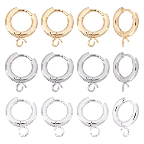 UNICRAFTALE Huggie Hoop Ohrringe aus 316 Edelstahl für DIY Schmuckzubehör