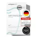 Uniquesmile Zahnaufhellung Whitening Strips - Peroxidfrei & natürliche Formel